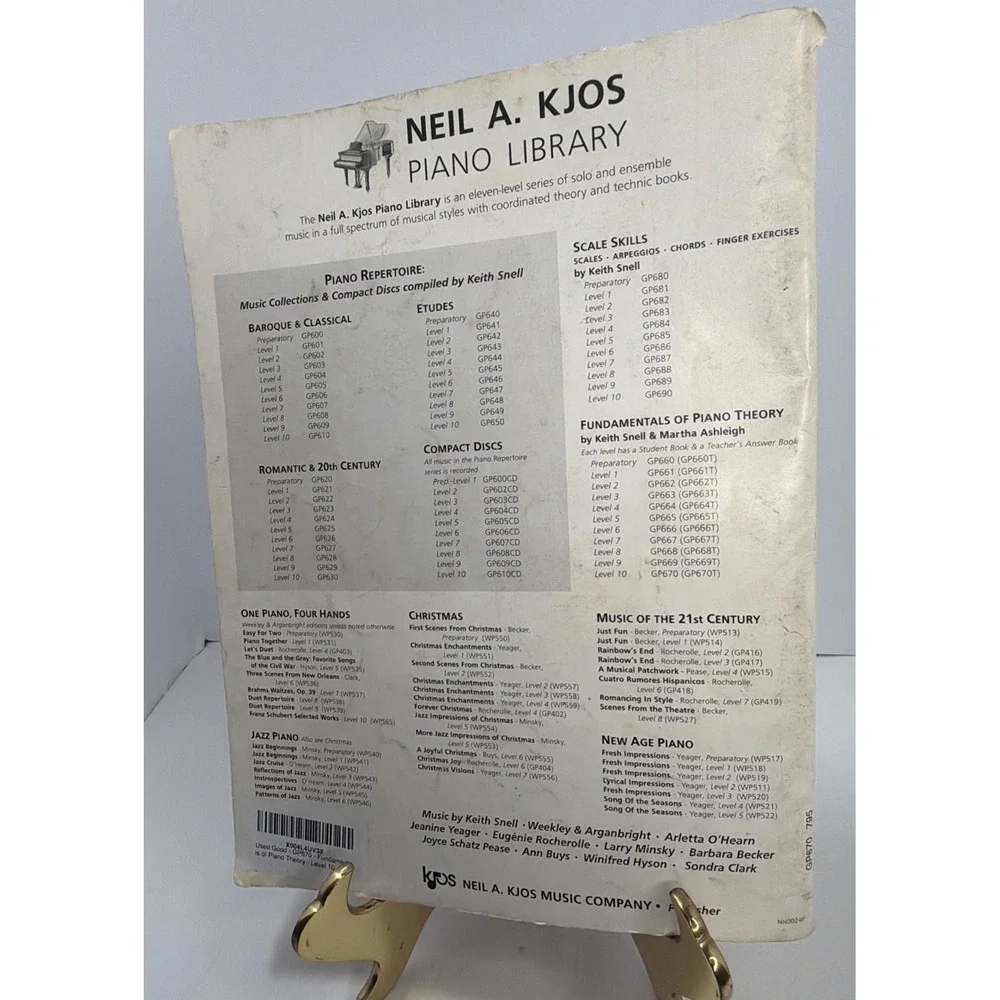 GP670 - Fundamentals of Piano Theory - Level 10 (Neil A. Kjos Piano Library)